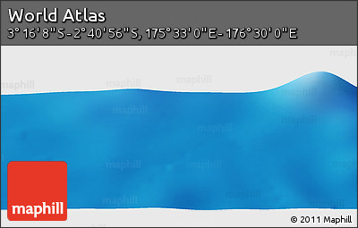Shaded Relief Panoramic Map of the Area around 2° 58' 32" S, 176° 1' 30" E