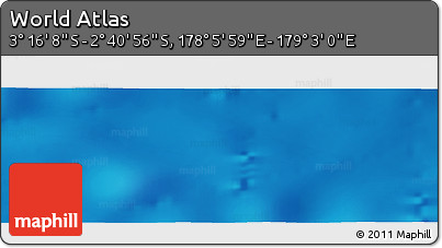 Shaded Relief Panoramic Map of the Area around 2° 58' 32" S, 178° 34' 29" E