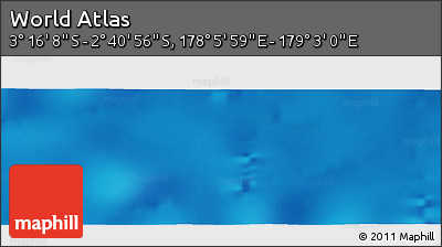 Shaded Relief Panoramic Map of the Area around 2° 58' 32" S, 178° 34' 29" E