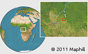 Satellite Location Map of Kengani