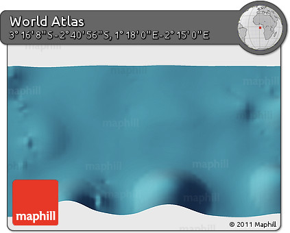 Satellite 3D Map of the Area around 2° 58' 32" S, 1° 46' 29" E