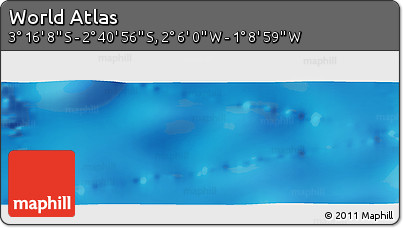 Physical Panoramic Map of the Area around 2° 58' 32" S, 1° 37' 30" W