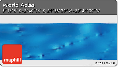 Shaded Relief Panoramic Map of the Area around 2° 58' 32" S, 21° 10' 29" W