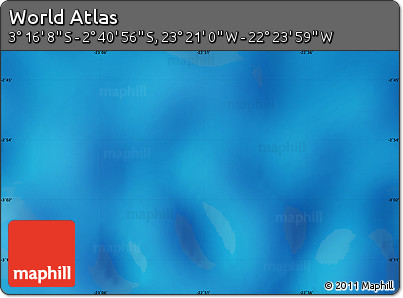 Physical Map of the Area around 2° 58' 32" S, 22° 52' 30" W