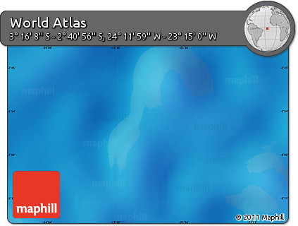 Physical Map of the Area around 2° 58' 32" S, 23° 43' 30" W