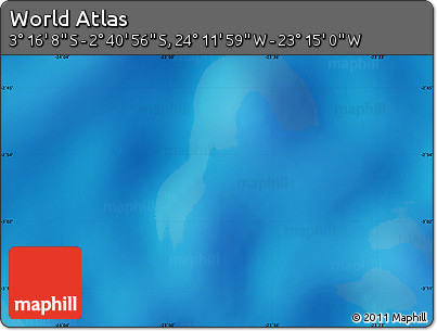 Physical Map of the Area around 2° 58' 32" S, 23° 43' 30" W