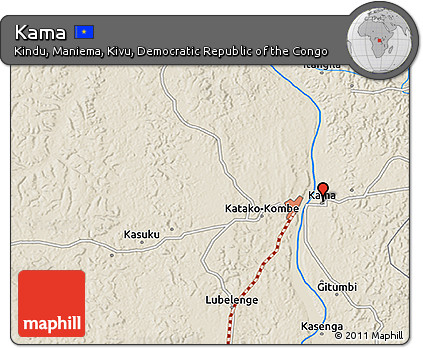 Shaded Relief 3D Map of Kama