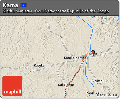 Shaded Relief 3D Map of Kama