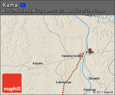 Shaded Relief 3D Map of Kama
