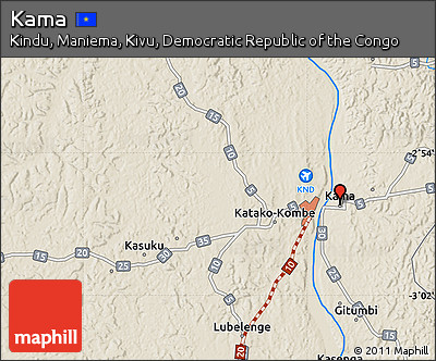 Shaded Relief Map of Kama