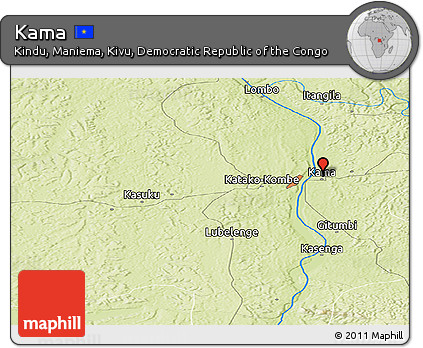 Physical Panoramic Map of Kama