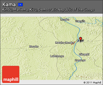 Physical Panoramic Map of Kama