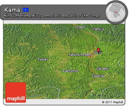 Satellite Panoramic Map of Kama