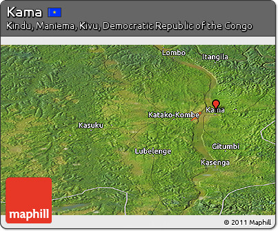 Satellite Panoramic Map of Kama