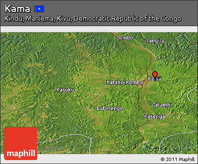 Satellite Panoramic Map of Kama