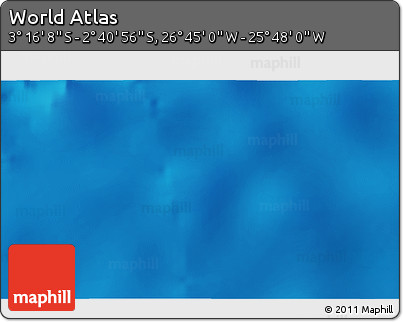 Shaded Relief 3D Map of the Area around 2° 58' 32" S, 26° 16' 29" W