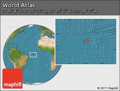 Satellite Location Map of the Area around 2° 58' 32" S, 26° 16' 29" W