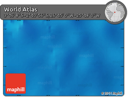Physical Map of the Area around 2° 58' 32" S, 26° 16' 29" W
