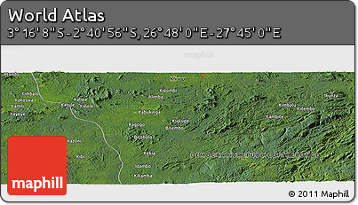 Satellite Panoramic Map of the Area around 2° 58' 32" S, 27° 16' 29" E