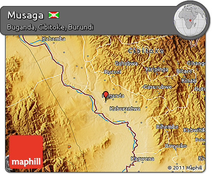 Physical 3D Map of Musaga