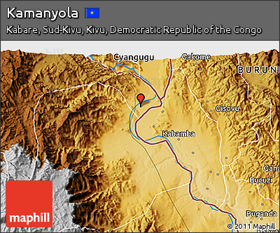 Physical 3D Map of Kamanyola