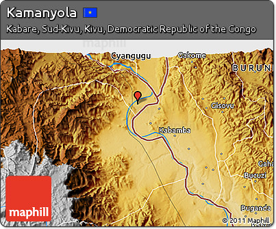 Physical 3D Map of Kamanyola