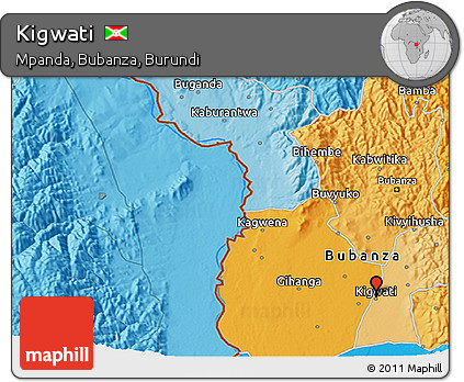 Political 3D Map of Kigwati
