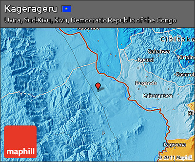 Political 3D Map of Kagerageru