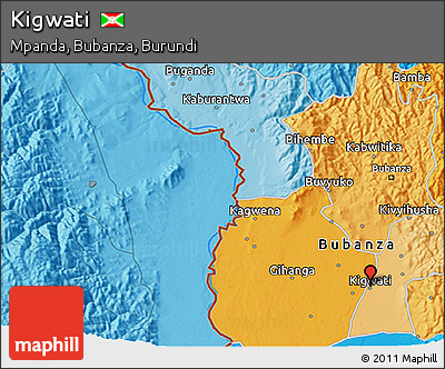Political 3D Map of Kigwati