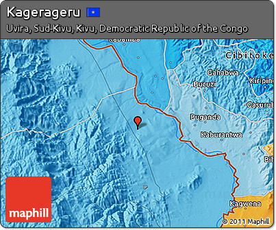 Political 3D Map of Kagerageru