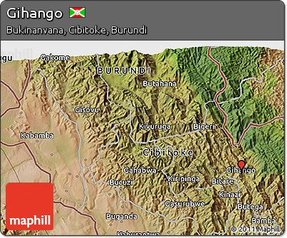 Satellite 3D Map of Gihango