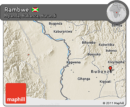 Shaded Relief 3D Map of Rambwe