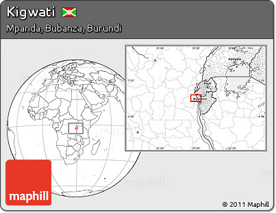 Blank Location Map of Kigwati