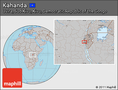 Gray Location Map of Kahanda
