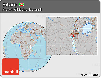 Gray Location Map of Bitare