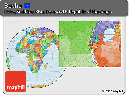Political Location Map of Busha