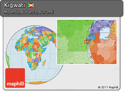 Political Location Map of Kigwati