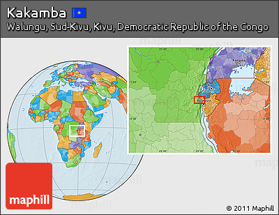 Political Location Map of Kakamba