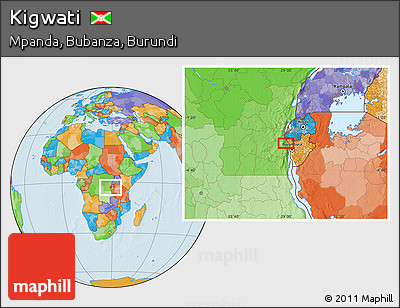Political Location Map of Kigwati