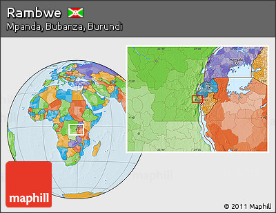 Political Location Map of Rambwe