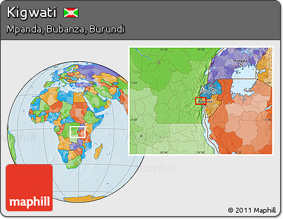 Political Location Map of Kigwati