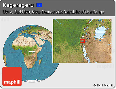 Satellite Location Map of Kagerageru
