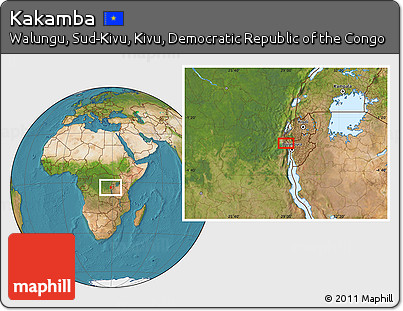 Satellite Location Map of Kakamba