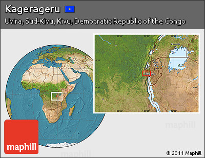 Satellite Location Map of Kagerageru