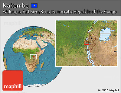 Satellite Location Map of Kakamba