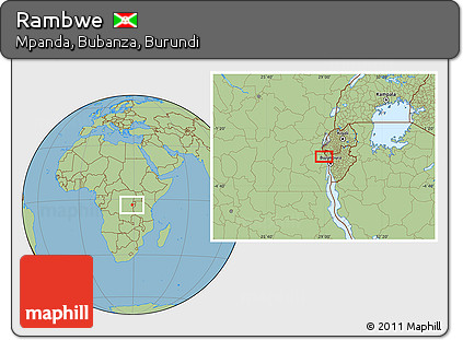 Savanna Style Location Map of Rambwe