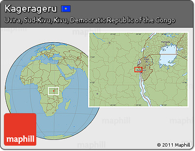 Savanna Style Location Map of Kagerageru
