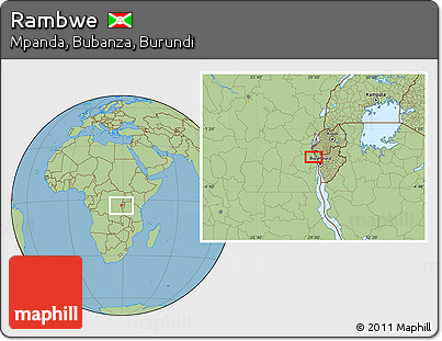 Savanna Style Location Map of Rambwe