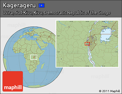 Savanna Style Location Map of Kagerageru
