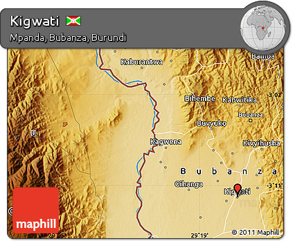 Physical Map of Kigwati